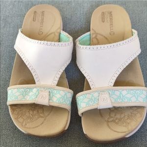 Merrell Sweetpea Cream Sandals Size 9 Slip On